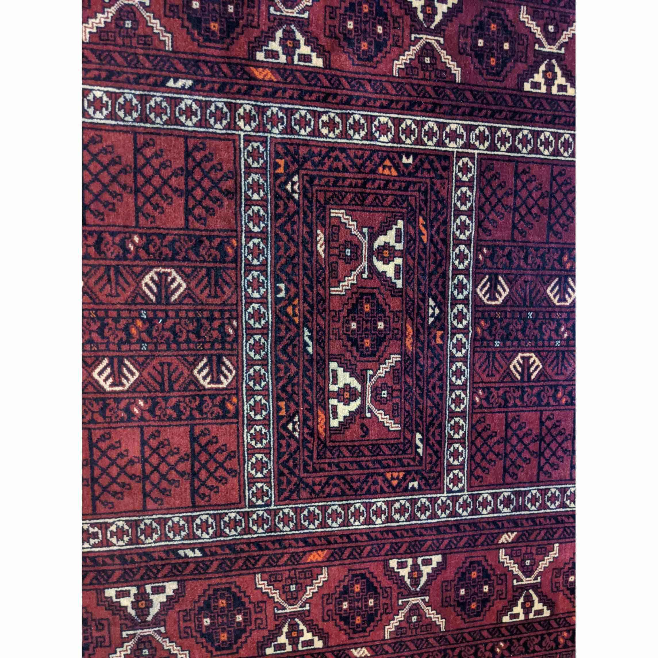 207 x 102 cm Afghan Khan Tribal Purple Rug - Rugoutlet