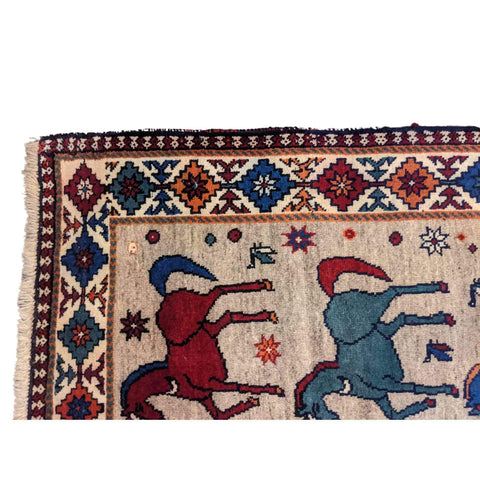207 x 105 cm Qashqai Tribal Grey Rug - Rugmaster