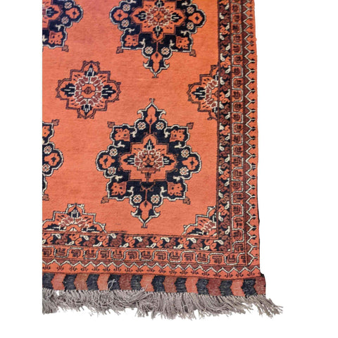 207 x 125 cm Khan Mohammadi Traditional Orange Rug - Rugoutlet