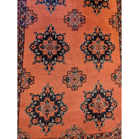 207 x 125 cm Khan Mohammadi Traditional Orange Rug - Rugoutlet