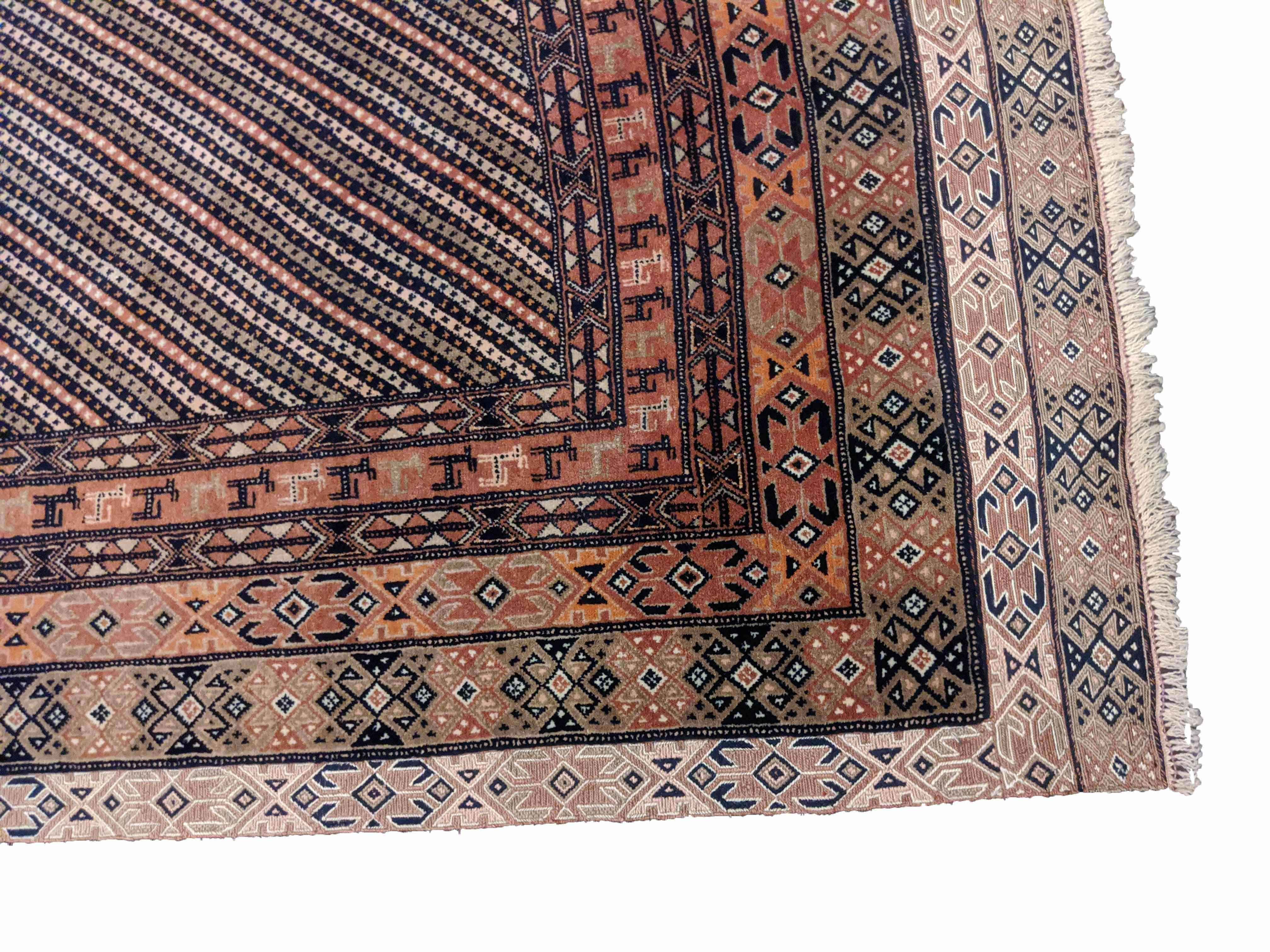 207 x 126 cm Nomadic Afghan Tribal Brown Rug - Rugmaster