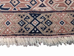 207 x 126 cm Nomadic Afghan Tribal Brown Rug - Rugoutlet