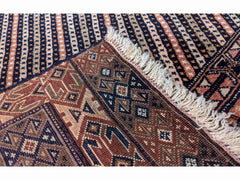 207 x 126 cm Nomadic Afghan Tribal Brown Rug - Rugoutlet