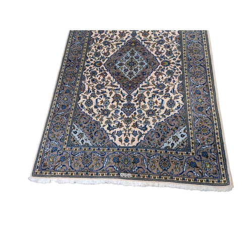 208 x 140 cm Kashan Traditional Blue Rug - Rugmaster