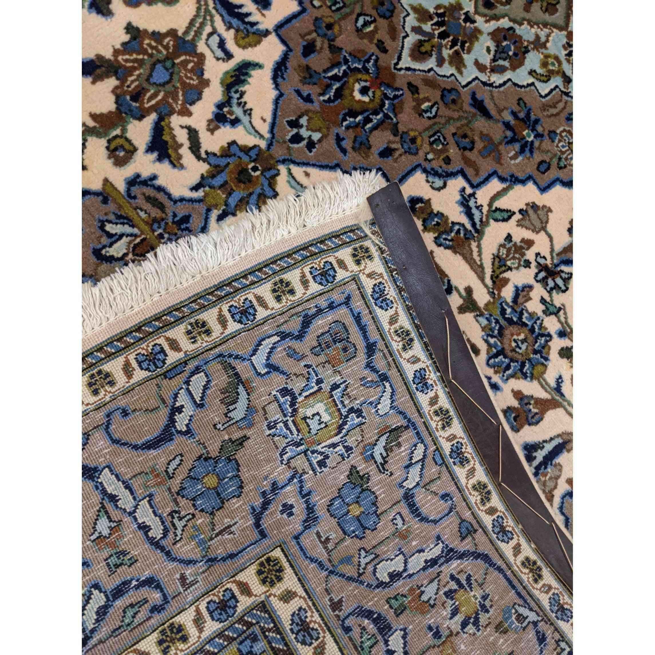 208 x 140 cm Kashan Traditional Blue Rug - Rugmaster