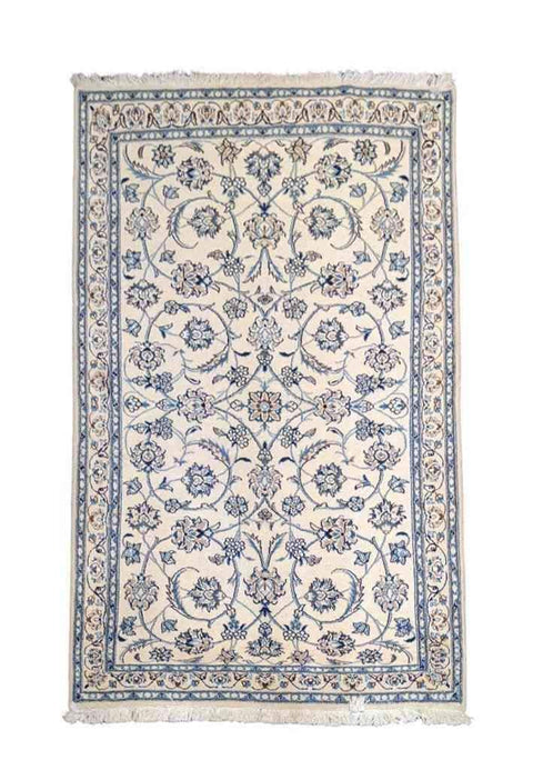 208 x 148 cm Silk Wool Traditional White Rug - Rugoutlet