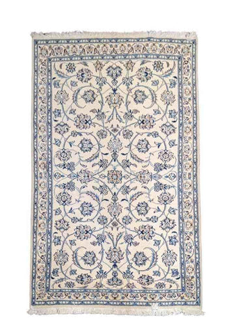 208 x 148 cm Silk Wool Traditional White Rug - Rugoutlet
