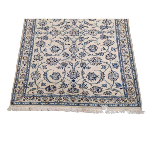 208 x 148 cm Silk Wool Traditional White Rug - Rugoutlet