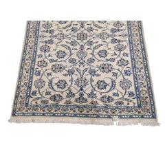 208 x 148 cm Silk Wool Traditional White Rug - Rugmaster