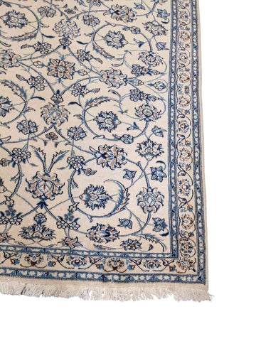 208 x 148 cm Silk Wool Traditional White Rug - Rugoutlet