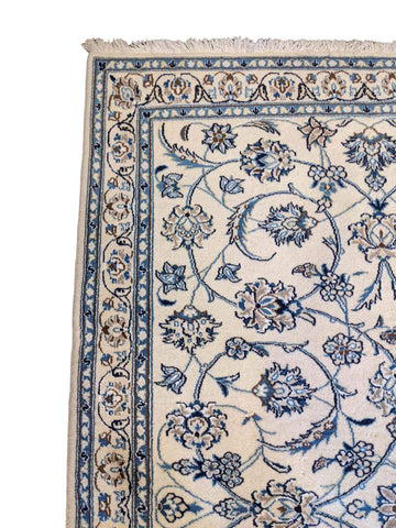 208 x 148 cm Silk Wool Traditional White Rug - Rugoutlet
