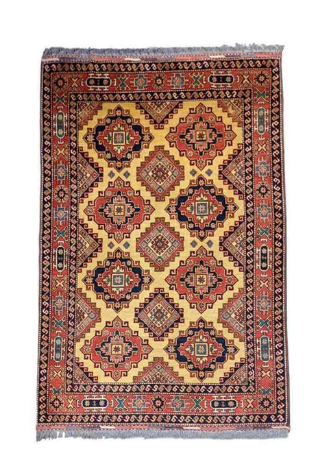 208 x 161 cm Kazak Yellow Rug - Rugoutlet