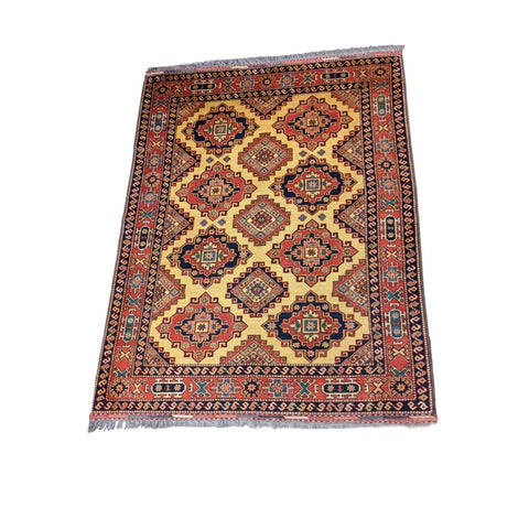 208 x 161 cm Kazak Yellow Rug - Rugoutlet