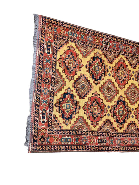 208 x 161 cm Kazak Yellow Rug - Rugoutlet