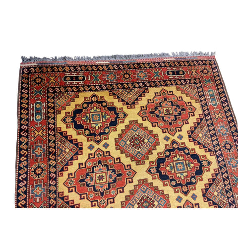 208 x 161 cm Kazak Yellow Rug - Rugoutlet