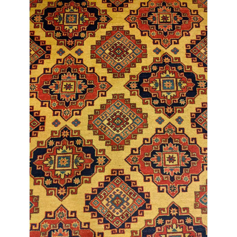208 x 161 cm Kazak Yellow Rug - Rugoutlet