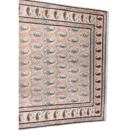 210 x 137 cm Kashan Traditional White Rug - Rugmaster