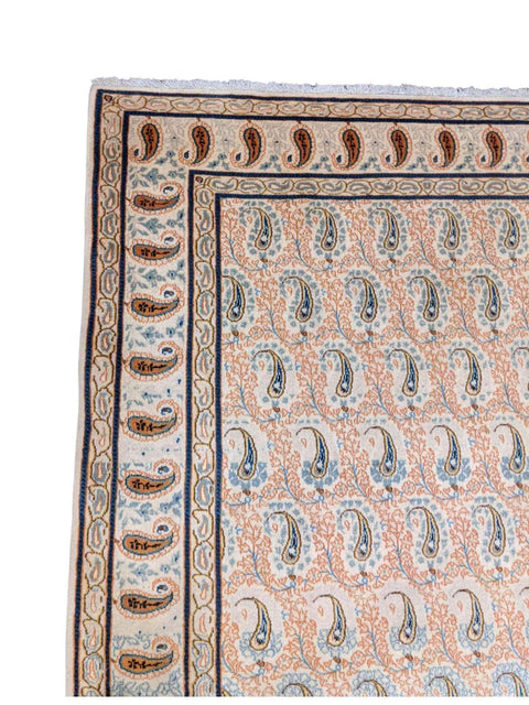 210 x 137 cm Kashan Traditional White Rug - Rugmaster