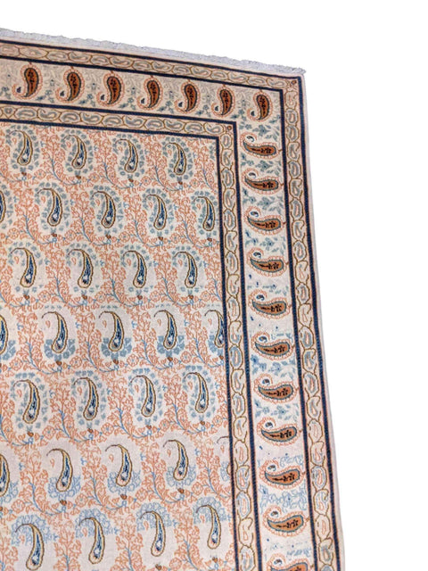 210 x 137 cm Kashan Traditional White Rug - Rugmaster