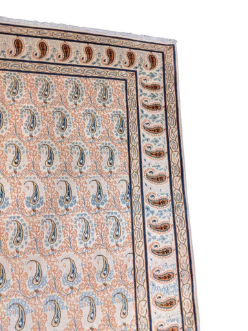 210 x 137 cm Kashan Traditional White Rug - Rugmaster