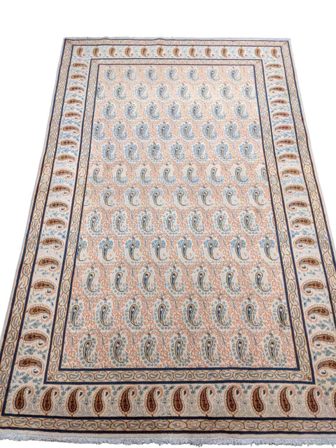 210 x 137 cm Kashan Traditional White Rug - Rugmaster