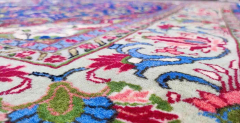 210 x 142 cm Persian Sarogh Blue Traditional Red Rug - Rugoutlet