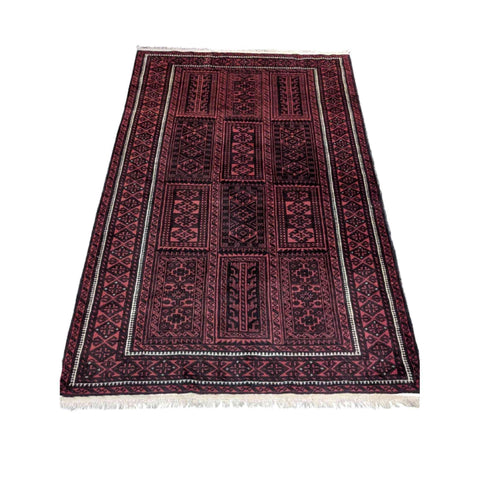 210 x 146 cm Persian Baluch Tribal Orange Rug - Rugmaster