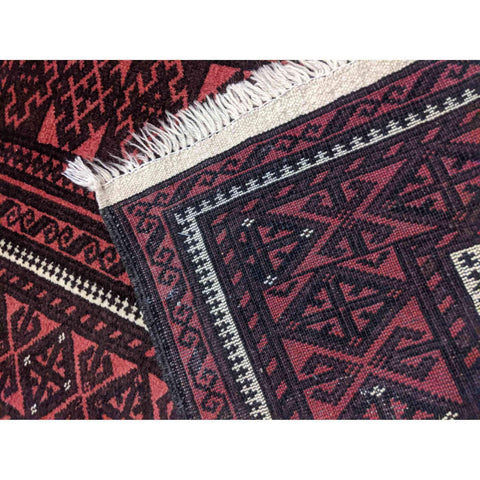210 x 146 cm Persian Baluch Tribal Orange Rug - Rugmaster