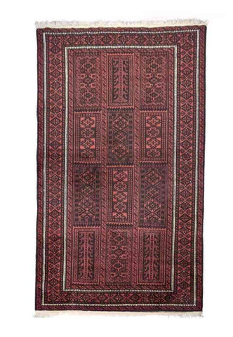 210 x 146 cm Persian Baluch Tribal Orange Rug - Rugmaster