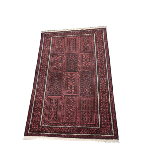 210 x 146 cm Persian Baluch Tribal Orange Rug - Rugmaster