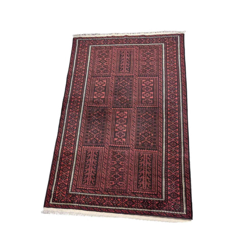 210 x 146 cm Persian Baluch Tribal Orange Rug - Rugmaster