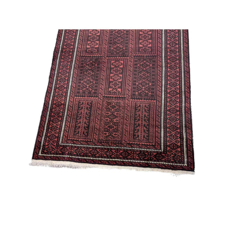 210 x 146 cm Persian Baluch Tribal Orange Rug - Rugmaster