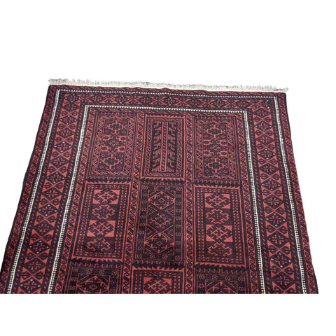 210 x 146 cm Persian Baluch Tribal Orange Rug - Rugmaster
