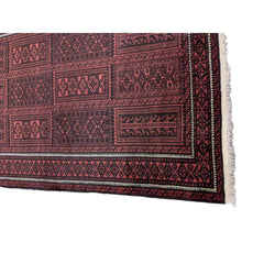 210 x 146 cm Persian Baluch Tribal Orange Rug - Rugmaster