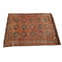 210 x 153 cm natural dye Tribal Orange Rug - Rugmaster