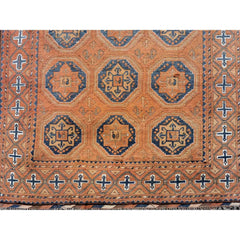 210 x 153 cm natural dye Tribal Orange Rug - Rugmaster