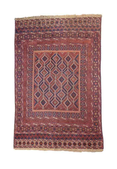 210 x 156 cm Fine afghan Mushwani Tribal Red Rug - Rugoutlet