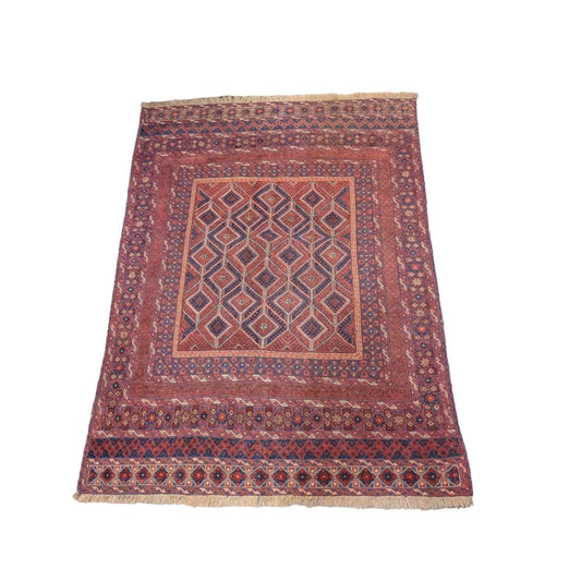 210 x 156 cm Fine afghan Mushwani Tribal Red Rug - Rugmaster