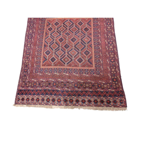 210 x 156 cm Fine afghan Mushwani Tribal Red Rug - Rugoutlet