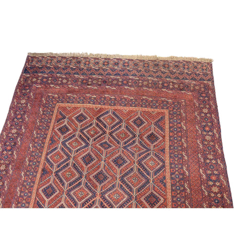 210 x 156 cm Fine afghan Mushwani Tribal Red Rug - Rugmaster