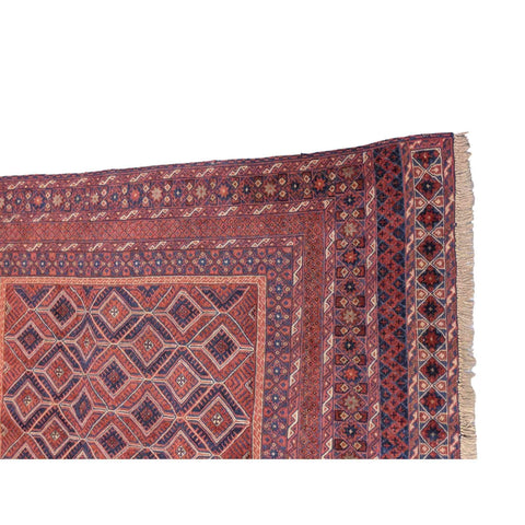 210 x 156 cm Fine afghan Mushwani Tribal Red Rug - Rugmaster