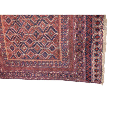 210 x 156 cm Fine afghan Mushwani Tribal Red Rug - Rugmaster