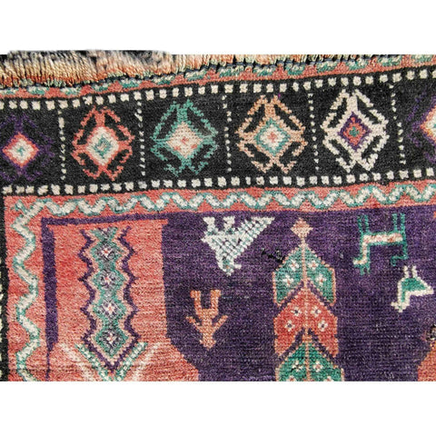 212 x 120 cm Persian Baluch Traditional Violet Rug - Rugmaster