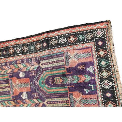 212 x 120 cm Persian Baluch Traditional Violet Rug - Rugmaster