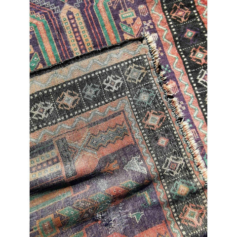 212 x 120 cm Persian Baluch Traditional Violet Rug - Rugmaster