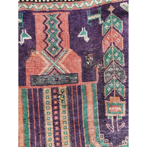 212 x 120 cm Persian Baluch Traditional Violet Rug - Rugmaster