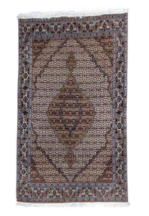 212 x 148 cm Silk Wool Traditional Brown Rug - Rugoutlet