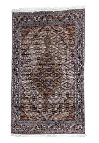 212 x 148 cm Silk Wool Traditional Brown Rug - Rugoutlet