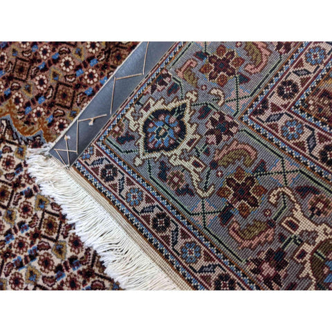 212 x 148 cm Silk Wool Traditional Brown Rug - Rugoutlet