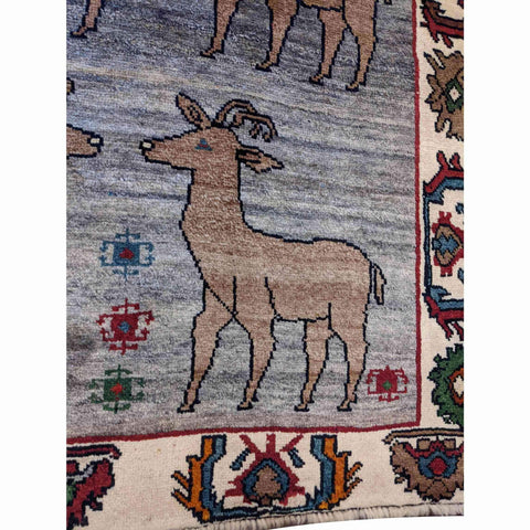214 x 110 cm Persian Gabbeh Tribal Yellow Rug - Rugmaster